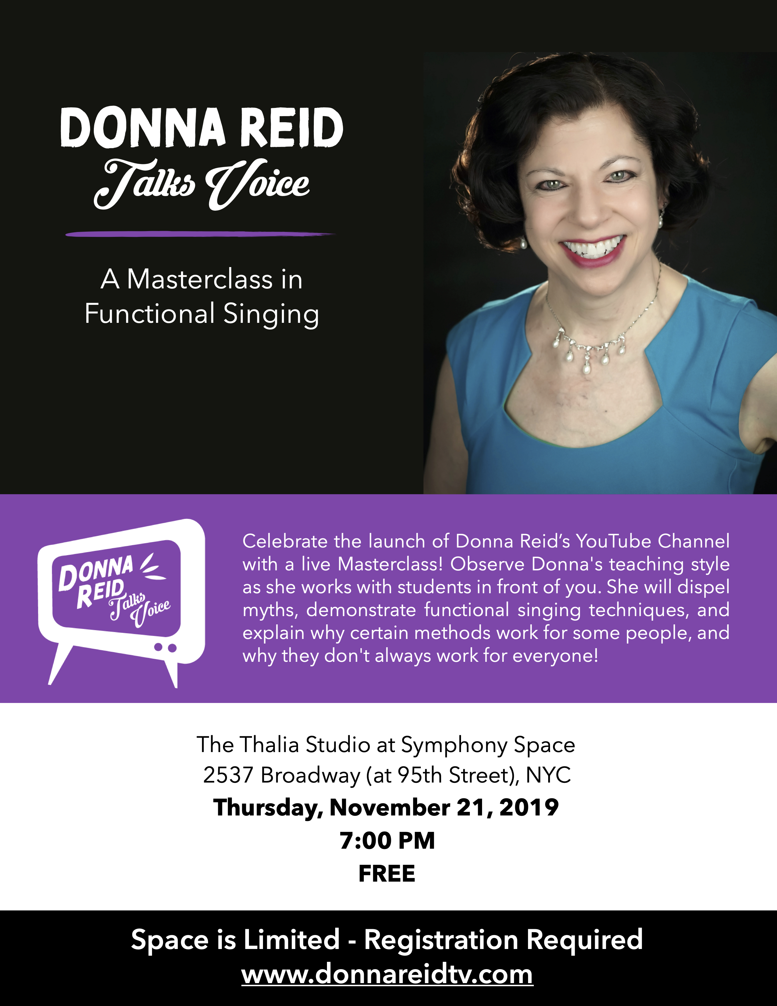 Donna Reid TV Masterclass flyer jpg